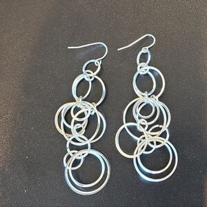 Silver dangling earrings